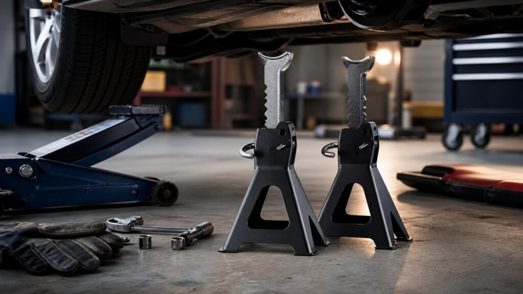 jack stands shopping setup for diy repair planning with practical vehicle-focused details