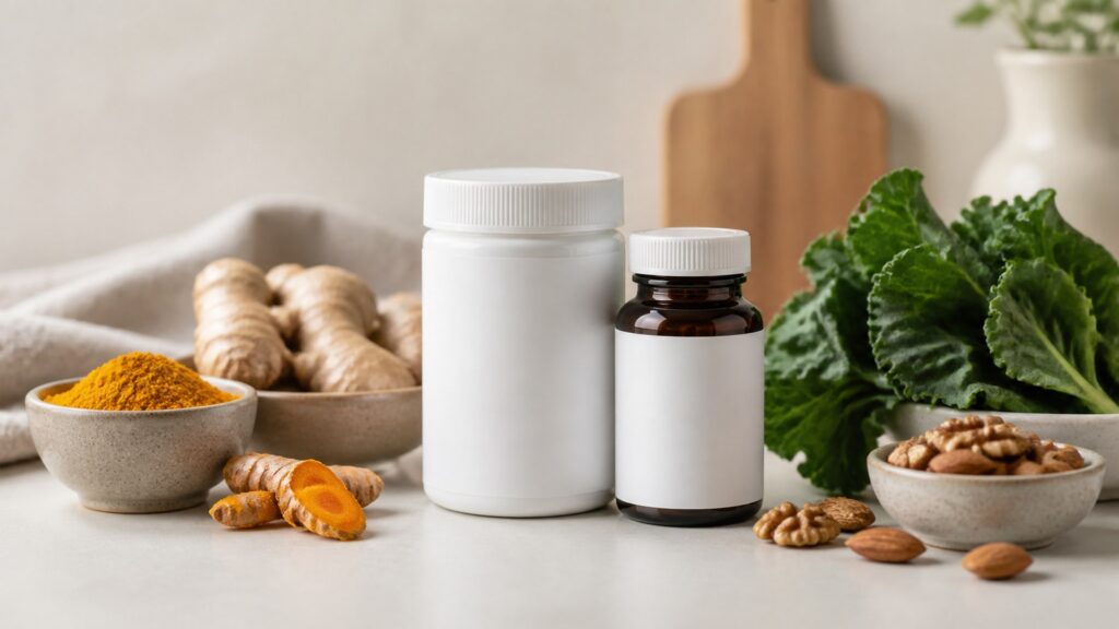 Unbranded joint & bone supplements products arranged for a careful buying comparison