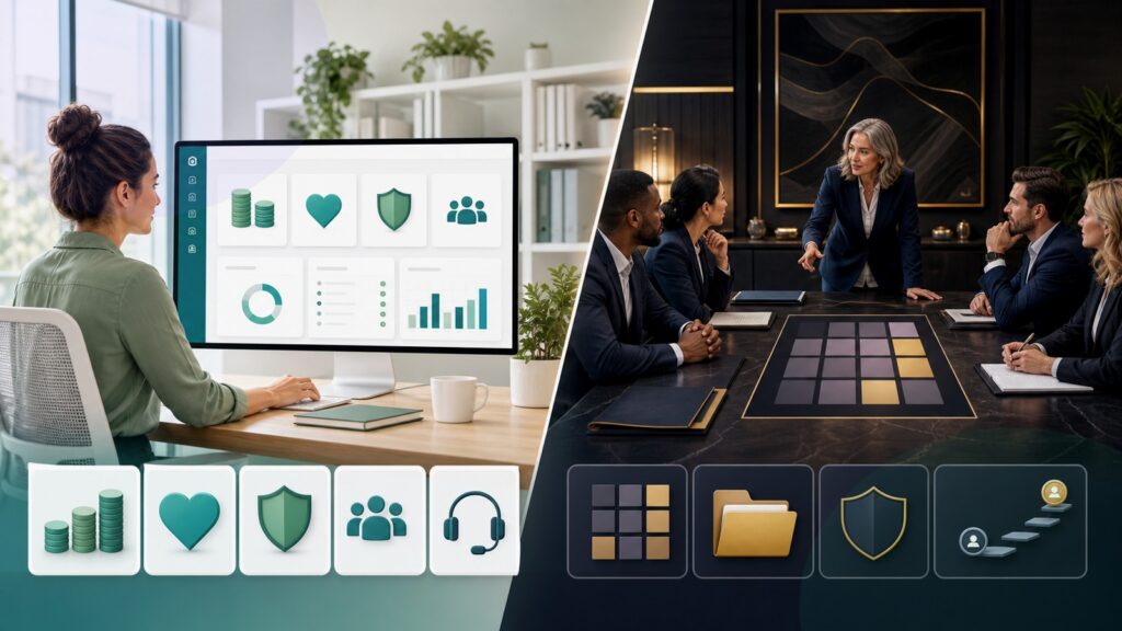 Justworks vs Insperity business comparison image