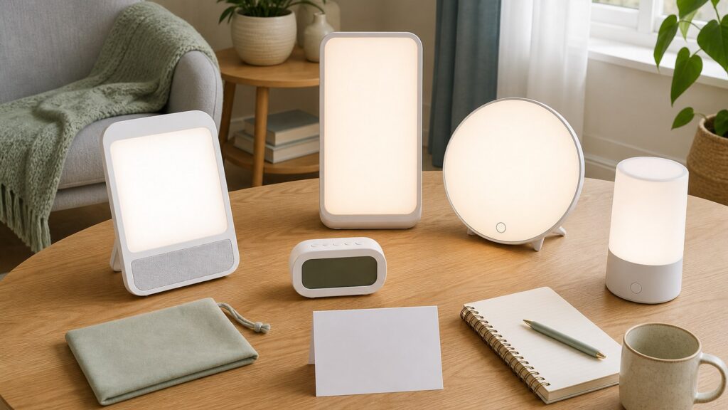 Unbranded light therapy devices products arranged for a careful buying comparison