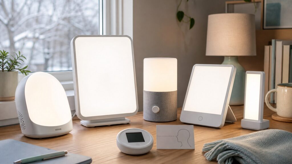 Unbranded light therapy devices products arranged for a careful buying comparison