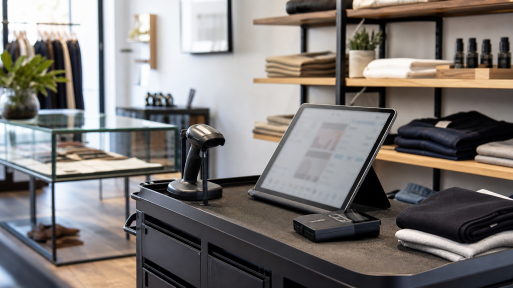 Ultra photorealistic POS hero image for Lightspeed Retail POS Review for Wireless POS Systems