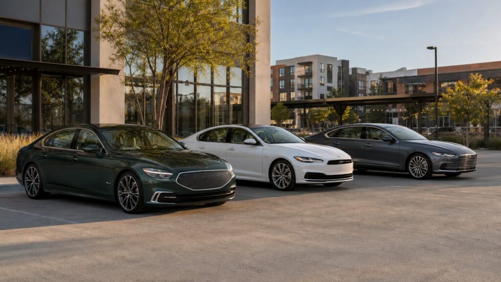 luxury sedans shopping setup for new vehicle shopping with practical vehicle-focused details