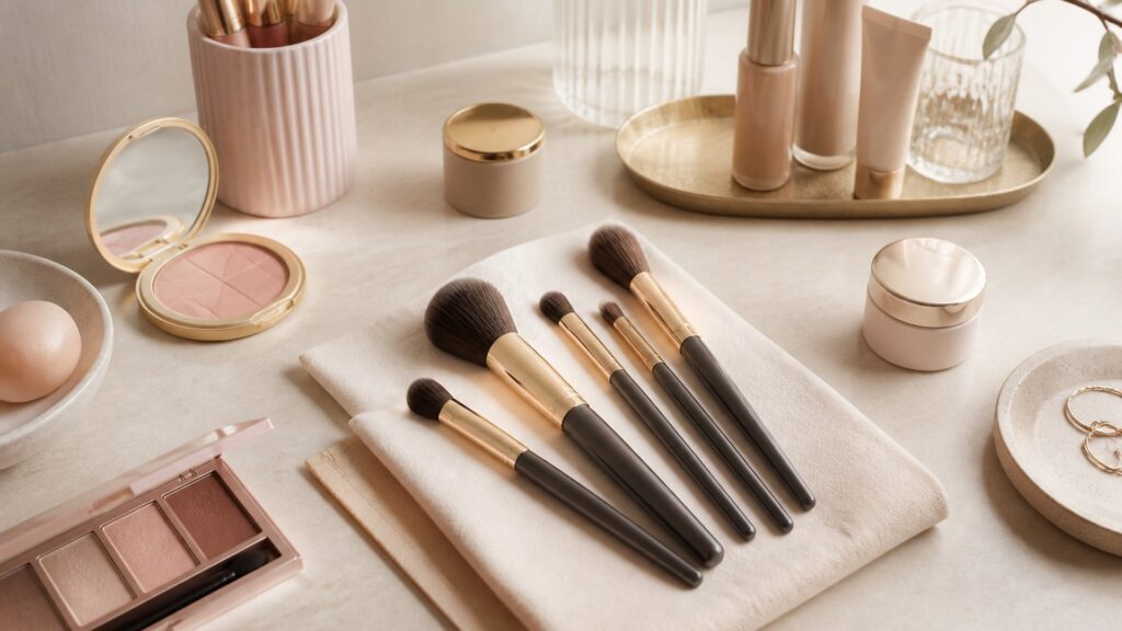 Unbranded editorial arrangement for Makeup Brushes Buying Guide for Daily Routines