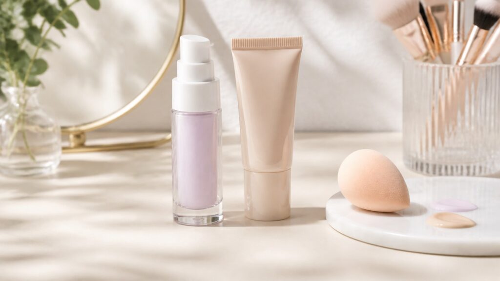 Unbranded editorial arrangement illustrating Makeup Primers Buying Guide for Everyday Makeup