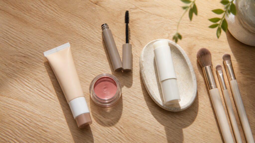 Unbranded editorial arrangement illustrating natural looks