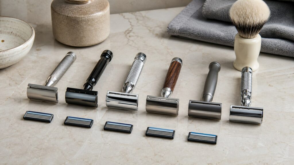 Unbranded manual razors arranged for a right one buying guide