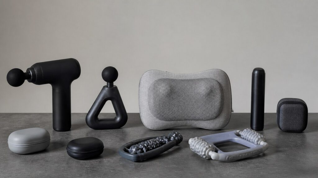 Unbranded massage therapy devices products arranged for a careful buying comparison