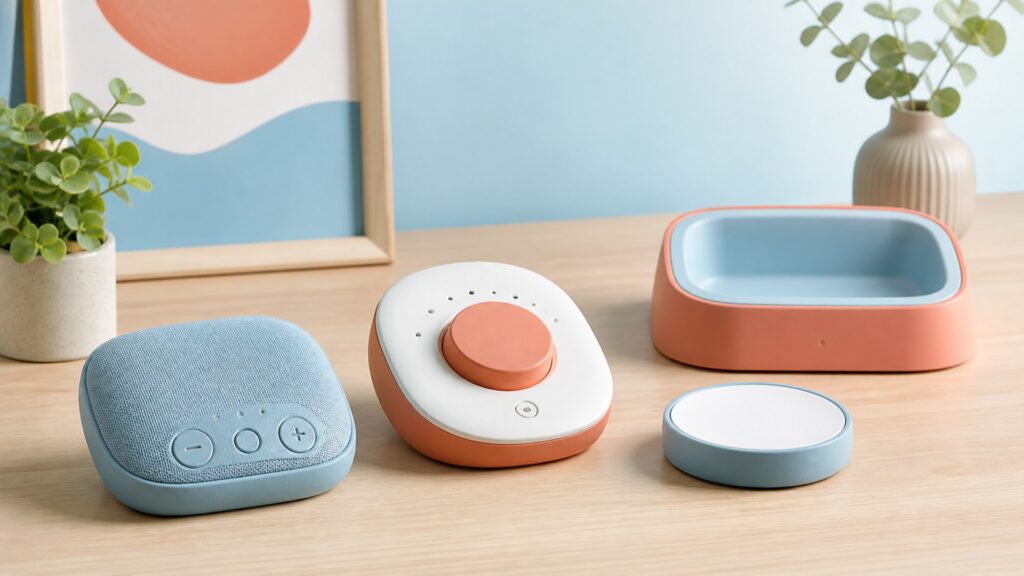 Unbranded mindfulness audio devices products arranged for a careful buying comparison