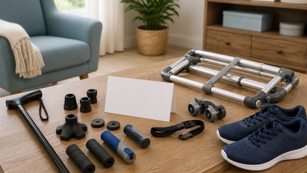 Unbranded mobility aids products arranged for a careful buying comparison