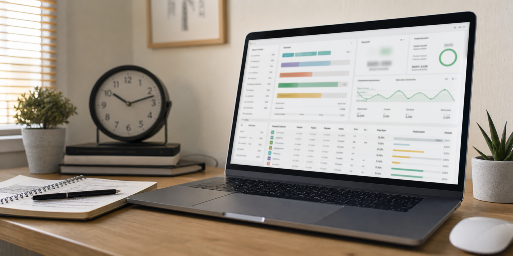 Ultra photorealistic time tracking software hero image for Monitask Review: Performance, Pros, and Cons