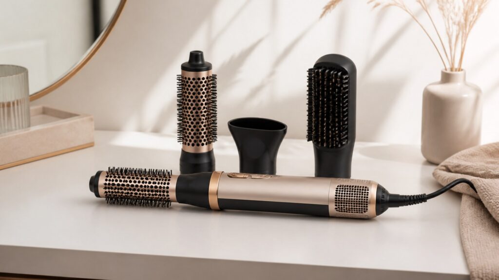 Unbranded editorial arrangement illustrating Multi-Stylers Buying Guide for Fast Styling