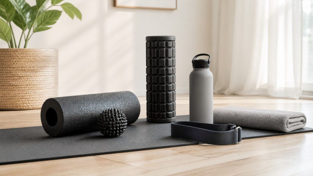 muscle recovery rollers for mobility routines arranged in a practical buyer guide scene