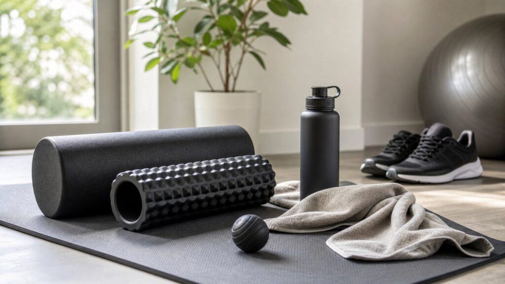 muscle recovery rollers for post-workout recovery arranged in a practical buyer guide scene