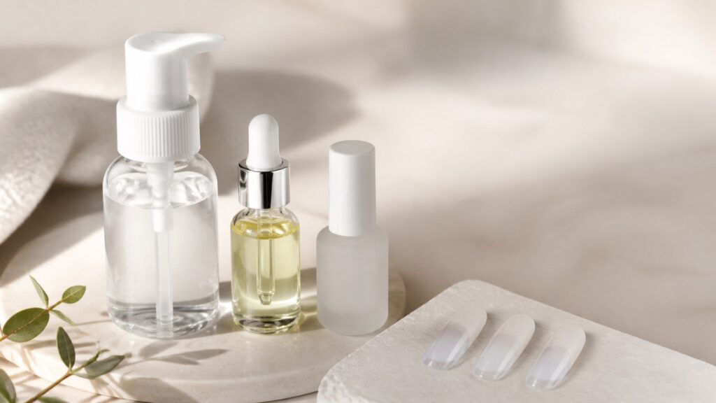 Unbranded editorial arrangement illustrating Nail Polish Buying Guide for Quick Touch-Ups