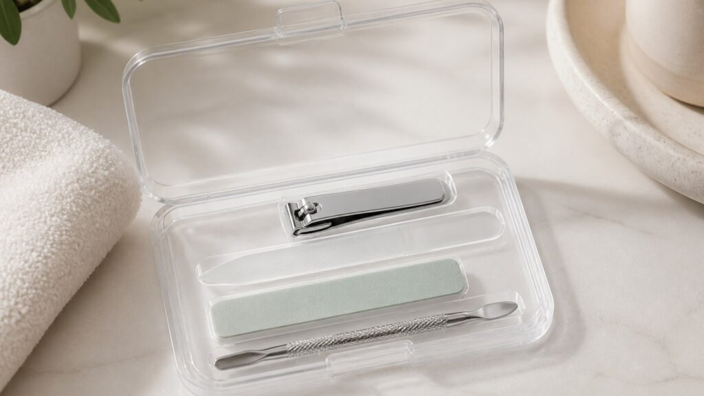Unbranded editorial arrangement illustrating Nail Tools Buying Guide for Beginner Kits