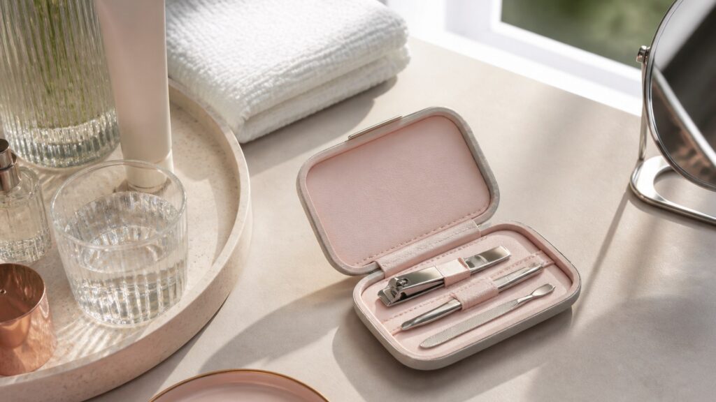 Unbranded editorial arrangement illustrating Nail Tools Buying Guide for Daily Routines