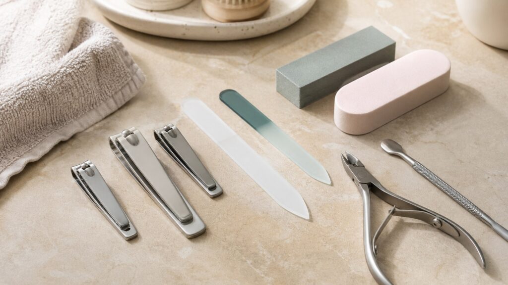 Unbranded editorial arrangement illustrating Nail Tools Buying Guide: How to Choose the Right One