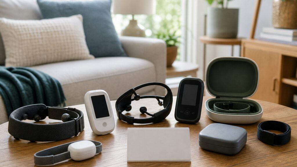 Unbranded neurofeedback & brain stimulation products arranged for a careful buying comparison