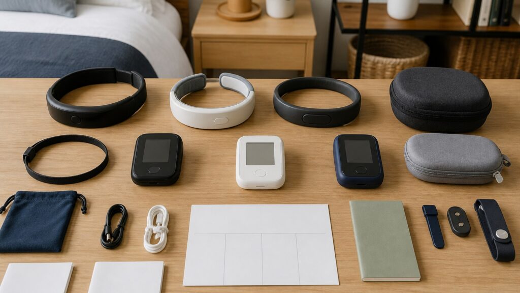 Unbranded neurofeedback & brain stimulation products arranged for a careful buying comparison