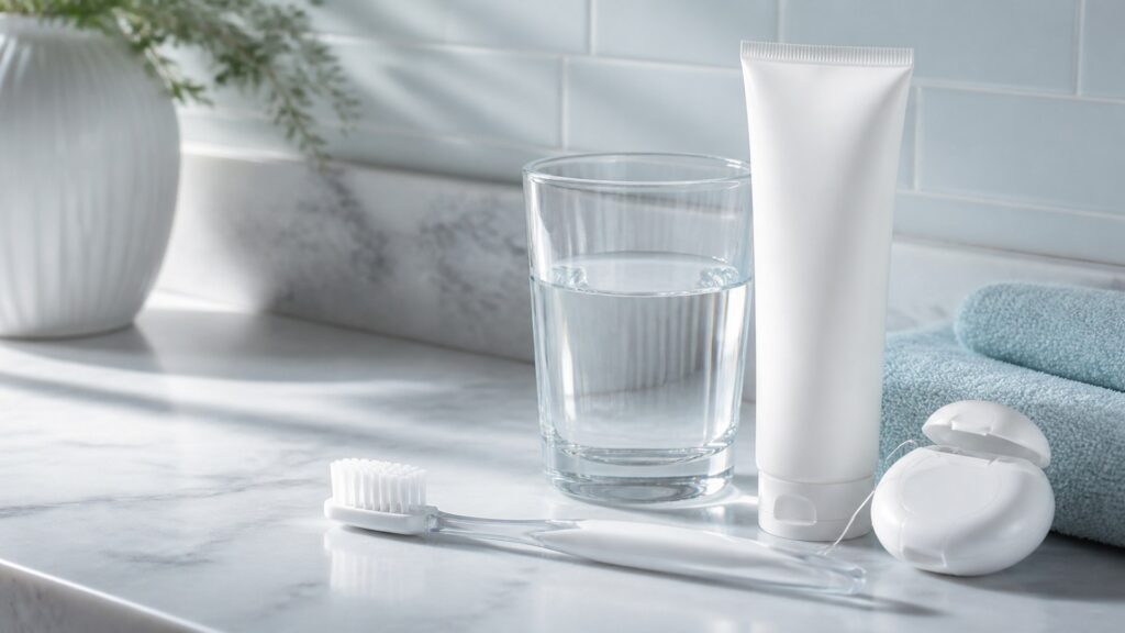 Unbranded editorial arrangement illustrating sensitive teeth
