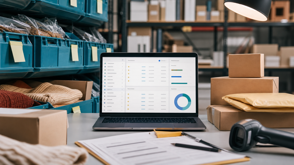 Ultra photorealistic ecommerce shipping operations hero image for Ordoro Review: Performance, Pros, and Cons
