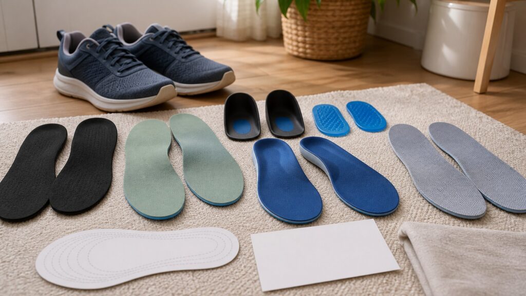 Unbranded orthopedic foot support products arranged for a careful buying comparison