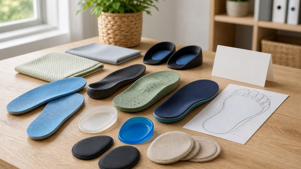 Unbranded orthopedic foot support products arranged for a careful buying comparison