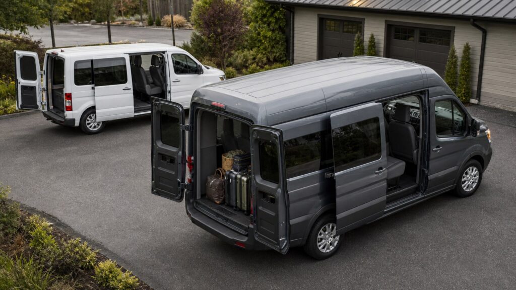 passenger vans shopping setup for overall selection with practical vehicle-focused details