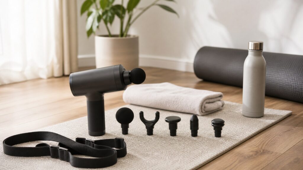 percussion massagers for mobility routines arranged in a practical buyer guide scene