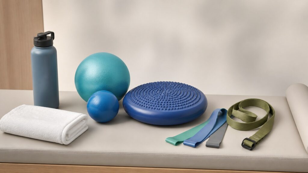 Unbranded physical therapy equipment products arranged for a careful buying comparison