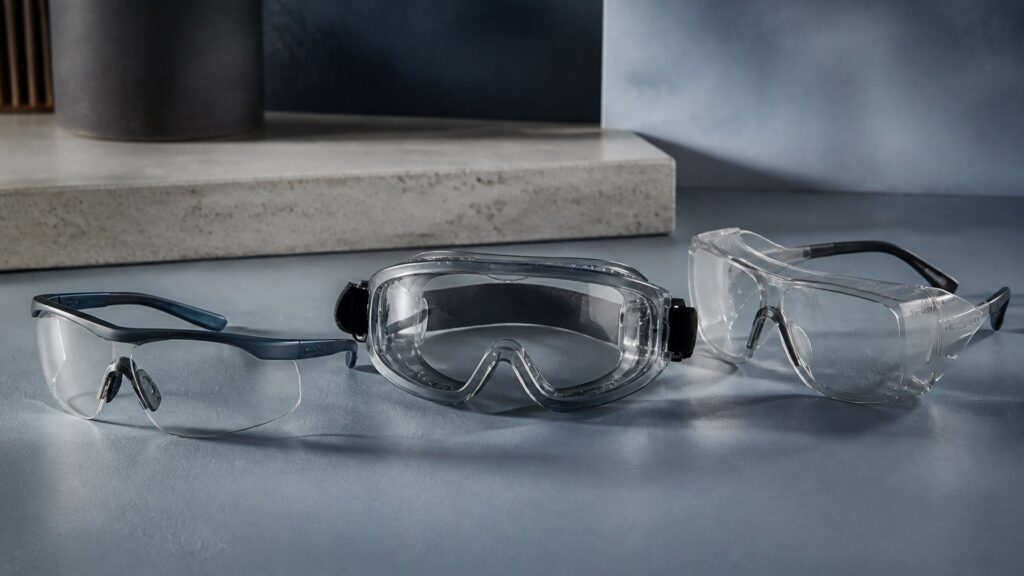 Unbranded protective eyewear products arranged for a careful buying comparison