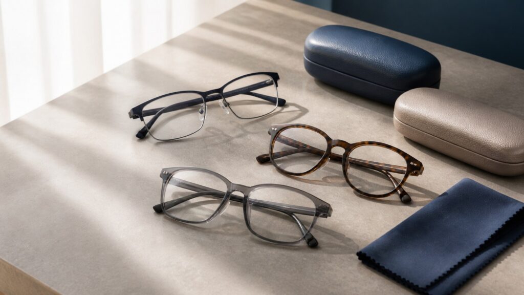 Unbranded reading glasses products arranged for a careful buying comparison