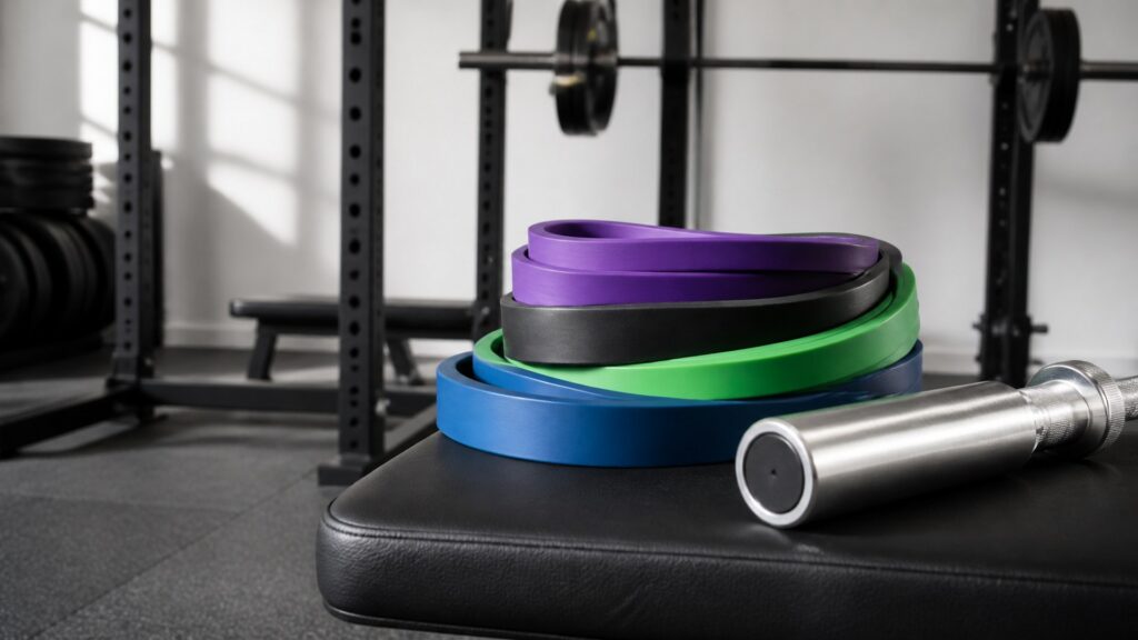 resistance bands for heavy lifting arranged in a practical buyer guide scene
