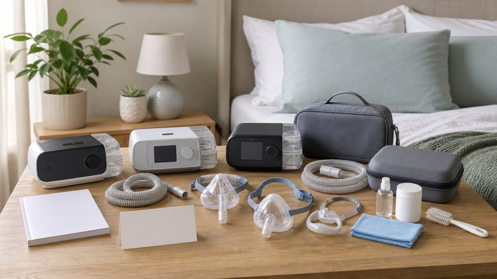 Unbranded respiratory support devices products arranged for a careful buying comparison