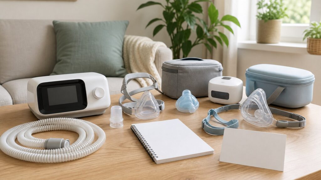 Unbranded respiratory support devices products arranged for a careful buying comparison