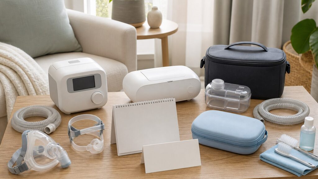 Unbranded respiratory support devices products arranged for a careful buying comparison