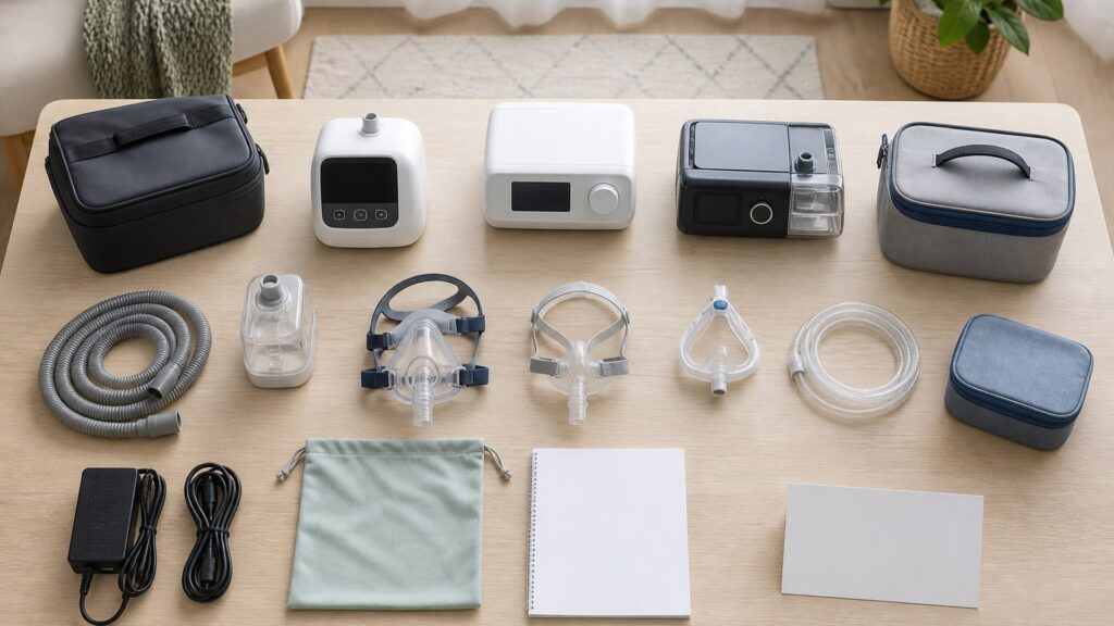 Unbranded respiratory support devices products arranged for a careful buying comparison