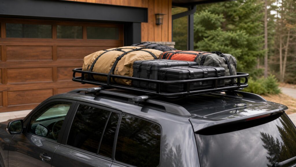 roof cargo baskets shopping setup for overall selection with practical vehicle-focused details