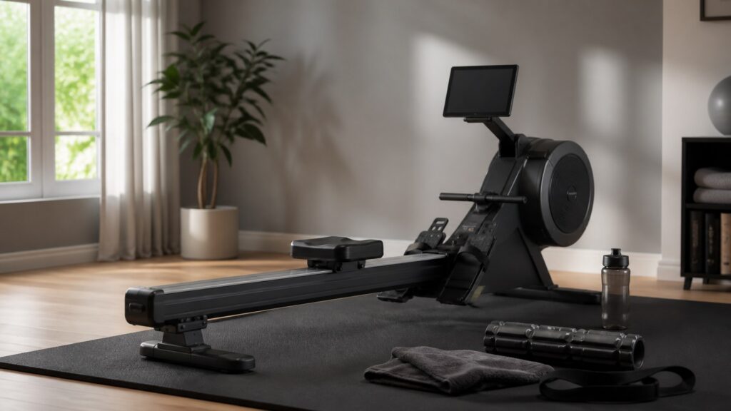 rowing machines for low-impact training arranged in a practical buyer guide scene
