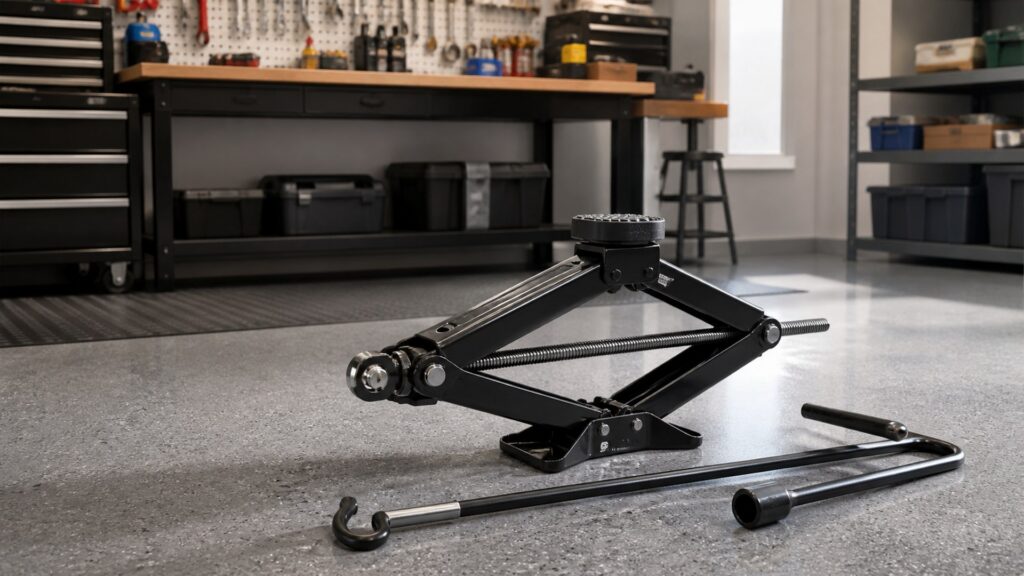 scissor jacks shopping setup for home garage workflows with practical vehicle-focused details