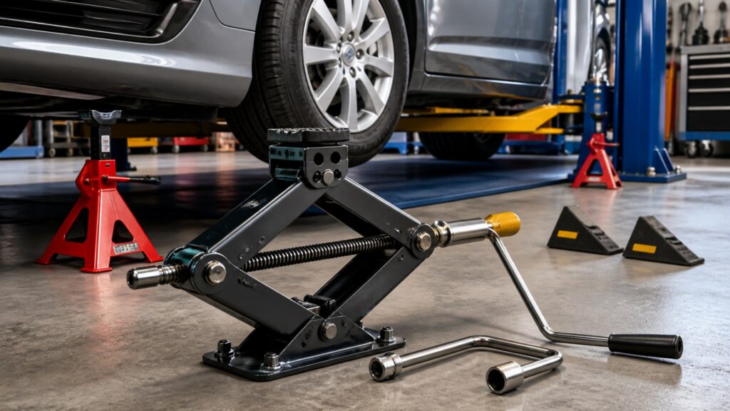 scissor jacks shopping setup for lift and safety requirements with practical vehicle-focused details