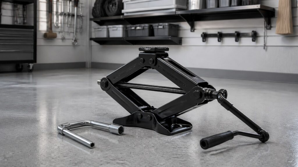 scissor jacks shopping setup for space-saving garage setups with practical vehicle-focused details
