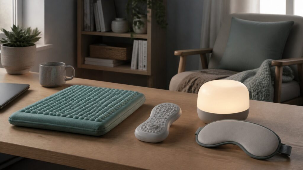 Unbranded sensory relaxation devices products arranged for a careful buying comparison