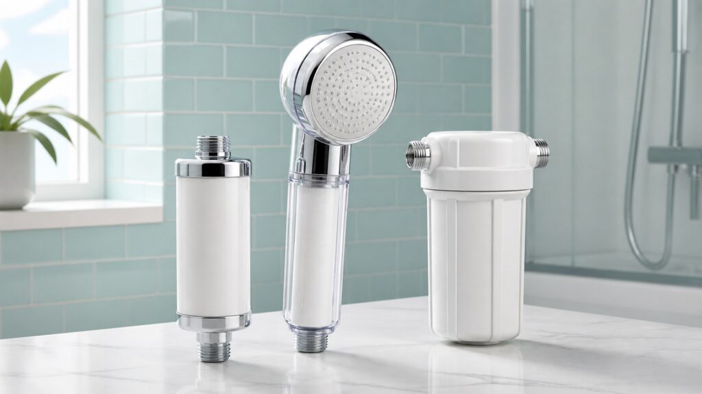 Unbranded shower water filters products arranged for a careful buying comparison