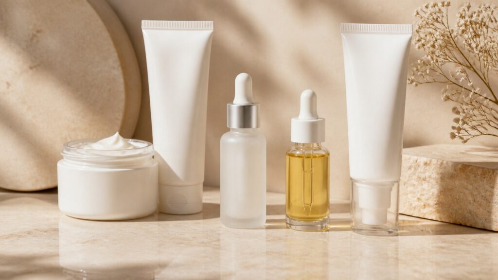 Unbranded editorial arrangement illustrating dry skin