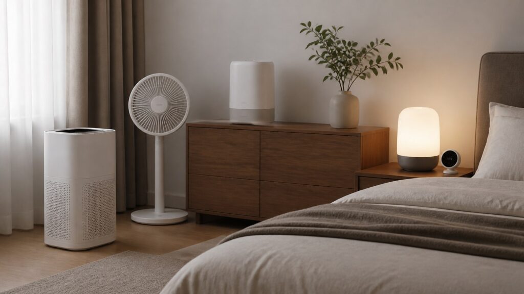 Unbranded sleep environment devices products arranged for a careful buying comparison