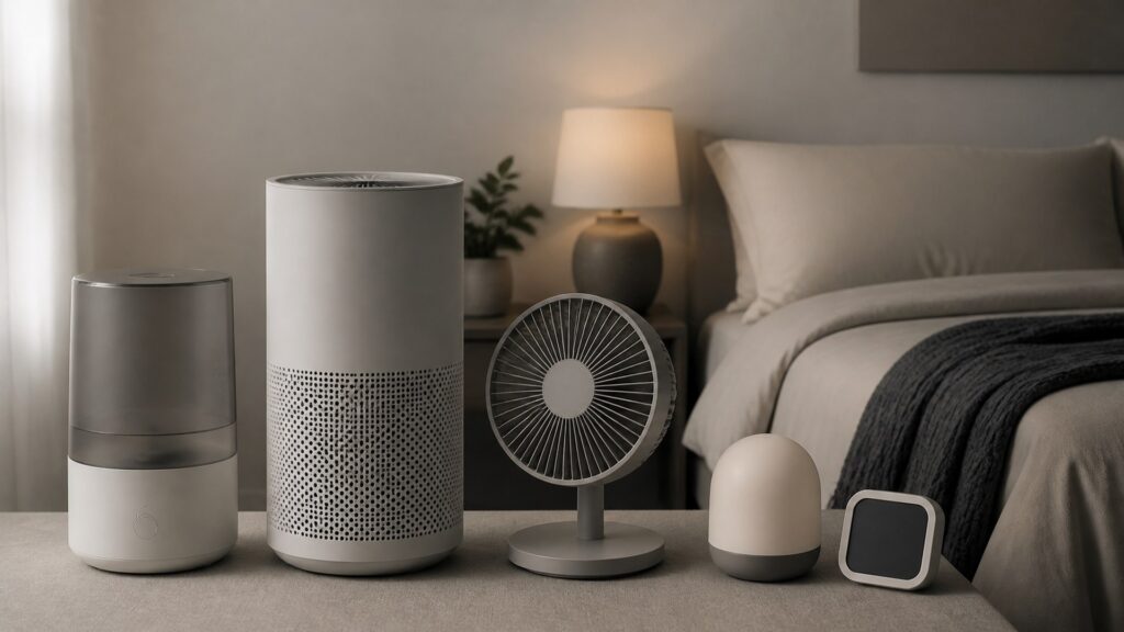 Unbranded sleep environment devices products arranged for a careful buying comparison
