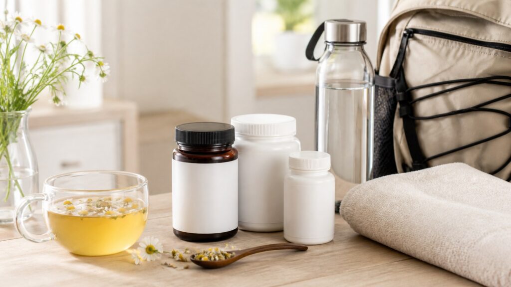 Unbranded sleep supplements products arranged for a careful buying comparison