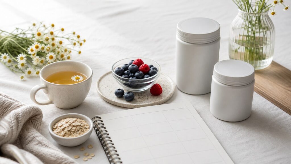 Unbranded sleep supplements products arranged for a careful buying comparison
